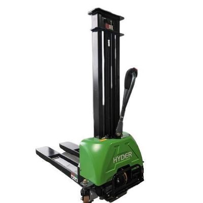 800/1000/1300/1600mm Lift Height Electric Pallet Stacker with DC Motor and 1 Ton Capacity