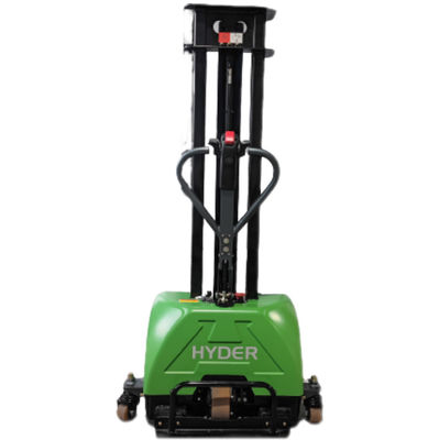 800/1000/1300/1600mm Lift Height Electric Pallet Stacker with DC Motor and 1 Ton Capacity