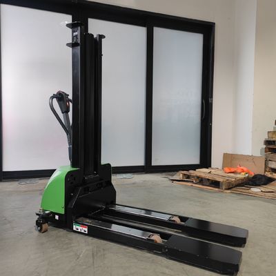 800/1000/1300/1600mm Lift Height Electric Pallet Stacker with DC Motor and 1 Ton Capacity