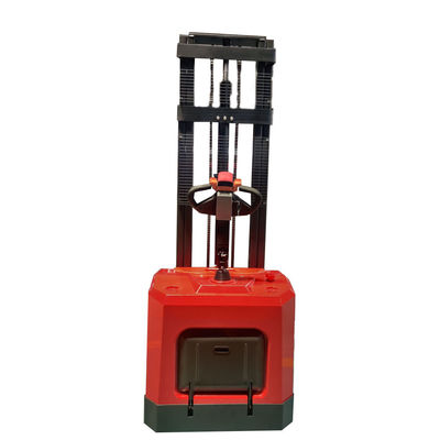AC Motor 5500mm Lead Acid 1500kg 1.5t Standing Straddle Loader Electric Pallet Stackers