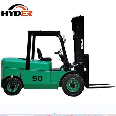 Durable 5000kgs Electric Forklift with Load Center 500mm and Mosfet/Pmsm Power Source