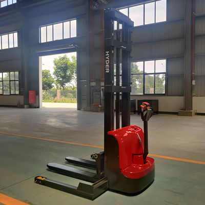 Electric Forklift Truck Stacker 1500kg 1.5ton with Wide Legs and Load Center 500mm