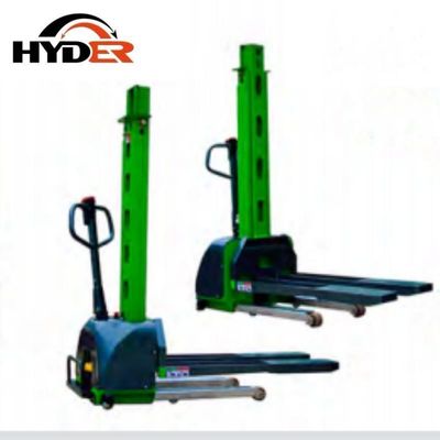 1t 1000kg Self Loading Stacker Fully Electric Pallet Stacker Lift Height 800/1000/1300mm