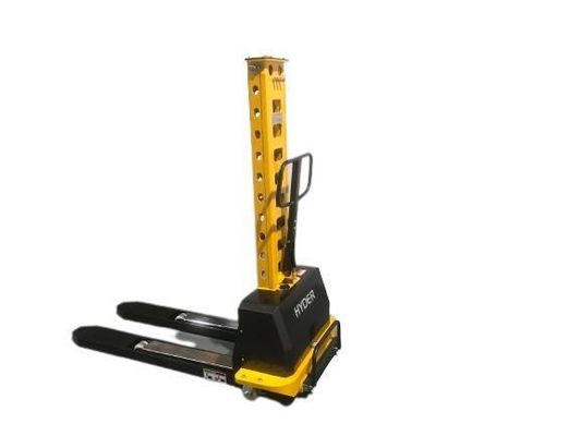 1250mm Fork Length Semi Electric Pallet Stacker for 500kg Load Center and Portability