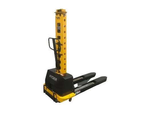 1250mm Fork Length Semi Electric Pallet Stacker for 500kg Load Center and Portability