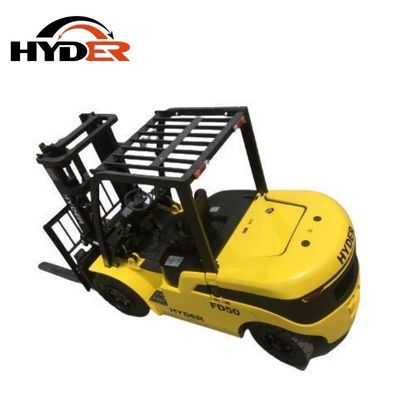 Yellow 5ton Heavy Rough Terrain Forklift with Japanese Pump and Load Center 500mm
