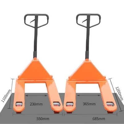 550/685mm Fork Width Hand Buggy Manual Truck Pallet Jack for Warehouse Operations