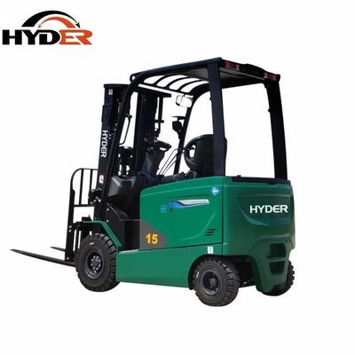 AC Motor 4 Wheels Electric Forklift Truck 1.5ton Lithium Battery for Material Handling
