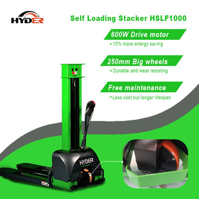 1000kgs Load Capacity Self Lifting Forklift Stacker with 1650*786*1180 H mm Dimensions