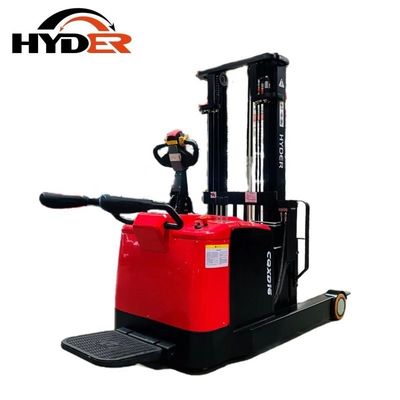 Small Electric Pallet Stacker Truck 1.5ton Hyder Mini Electric Reach Stacker Forklift